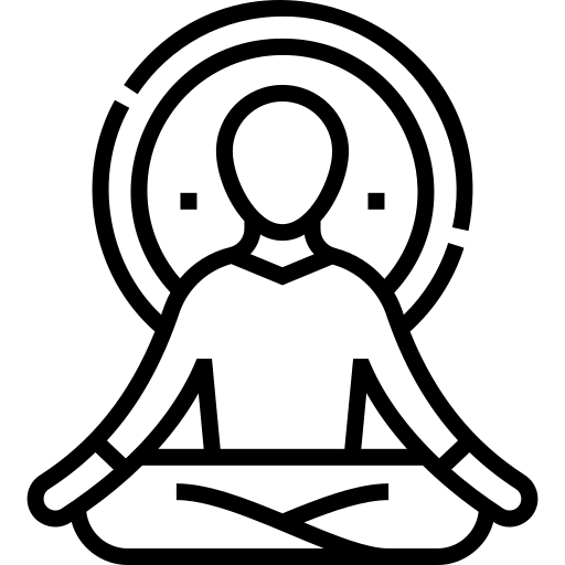 icône personnage qui médite